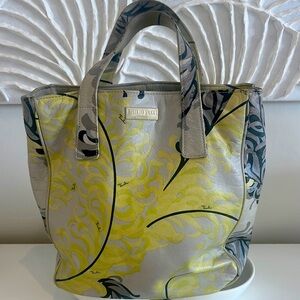 Emilio Pucci Leather Bag Perfect size-10”Hx9” with 6” straps. Yellow with Black
